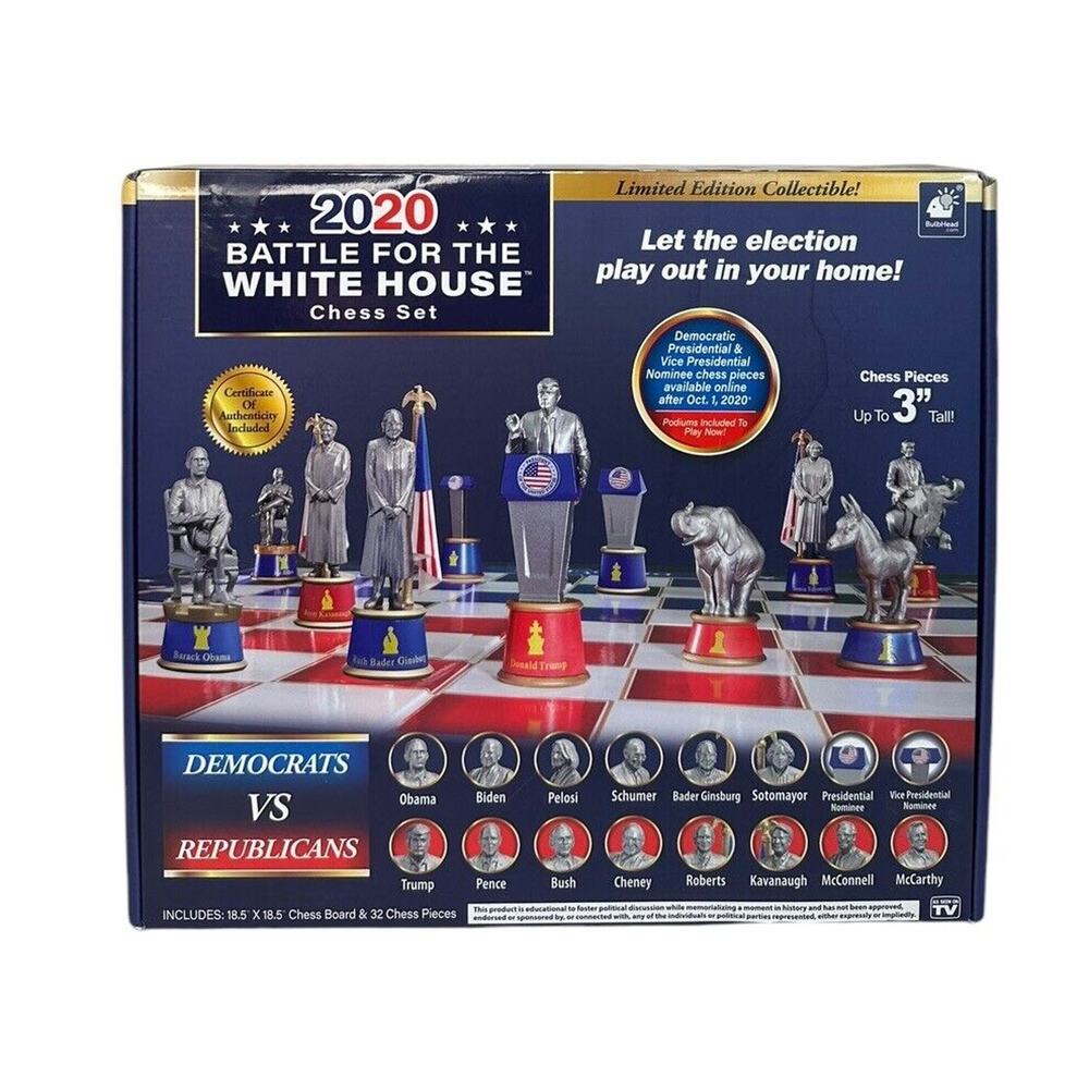 Presidential Election Battle For The White House Chess Set New 2020 Trump Biden